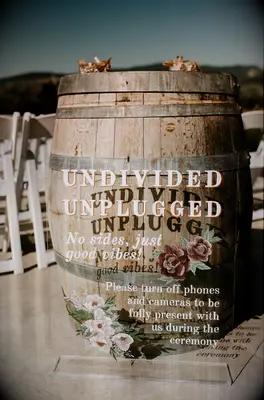 Unplugged Wedding Ceremony Sign