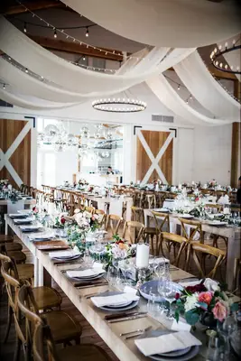 Ceiling Drapery with String Lights