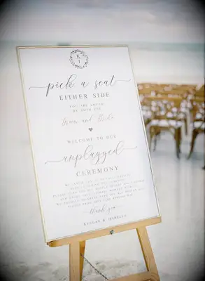 Wedding Welcome Sign for Beach Ceremony Decor