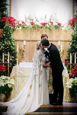 Christmas Church Wedding Ceremony Decoration Ideas