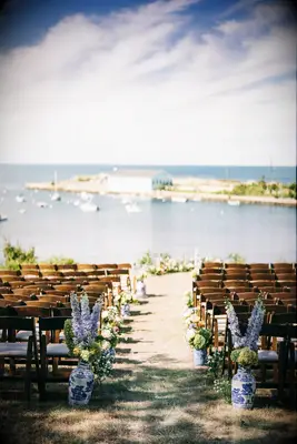 Blue and White Chinoiserie Flower Vases