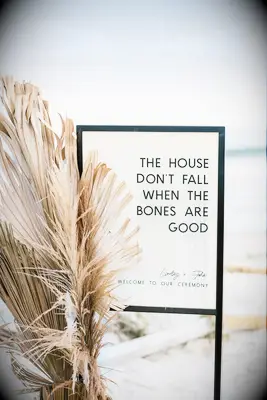 Bohemian Beach Wedding Ceremony Sign