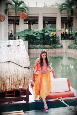 Bridal Entrance by Boat in Mayakoba, Mexico