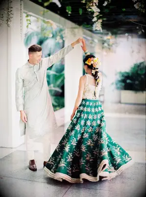 Bride and Groom Share a Dance During Wedding in Hawaii