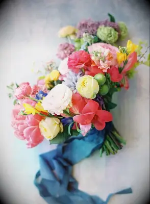 red-and-yellow wedding bouquet