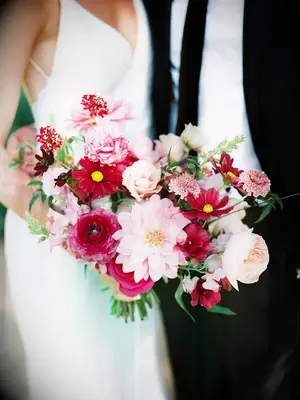 bright pink flower bouquet