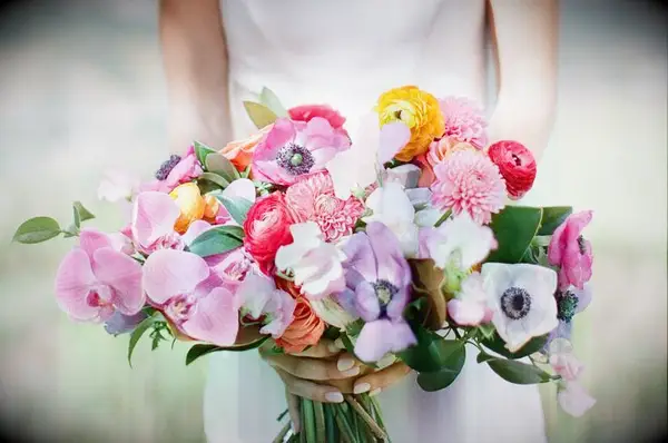 purple orchid bouquet