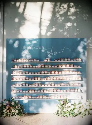 Blue Escort Card Display Wall