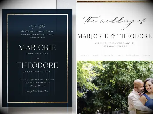 Joyful Union Wedding Invitations and Website