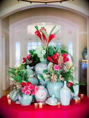 Bright Blue Vintage Vases