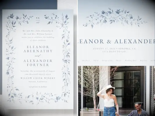 Timeless Floral Wedding Invitations and Website
