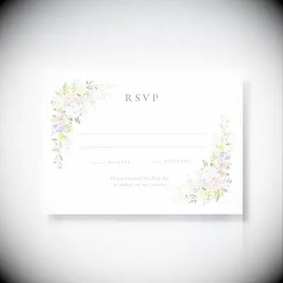 Floral RSVP card for your wedding invites