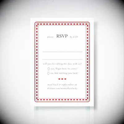 Creative wedding RSVP card example