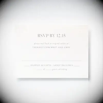 Wedding RSVP card