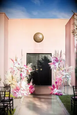 Pampas and Circumstance Aisle Flowers