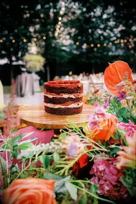 Colorful Flowers Cake Centerpiece