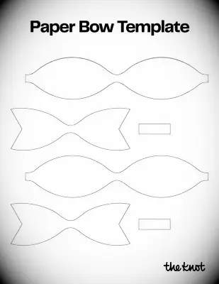 Printable paper bow template