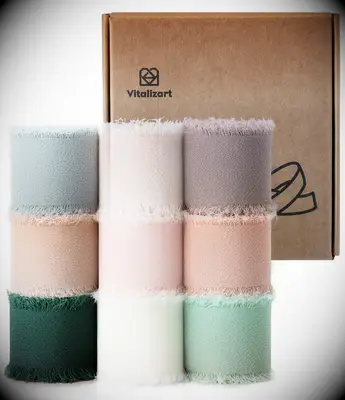 Raw edge silk ribbon for making a bow