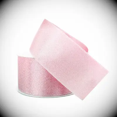 Shimmery satin wired ribbon