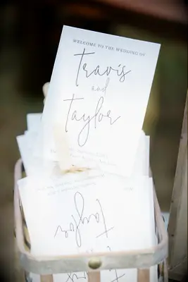 Paper fan wedding ceremony programs