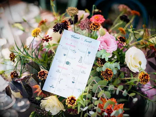 Infographic wedding programs