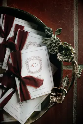 Monogram wedding programs