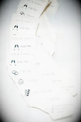 Wedding programs in the shape of California