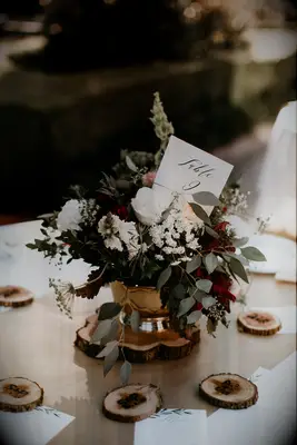 rustic fall wedding centerpiece