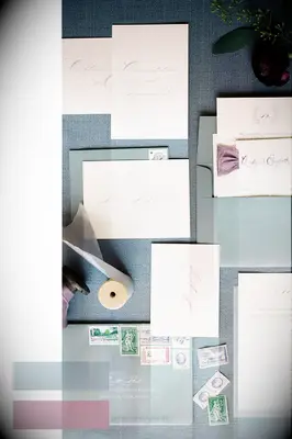 Dusty blue and purple fall wedding colors