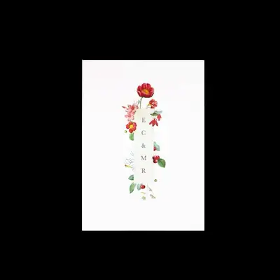 Rouge wildflower wedding invitations from Papier