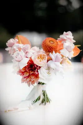 Pink and orange florals