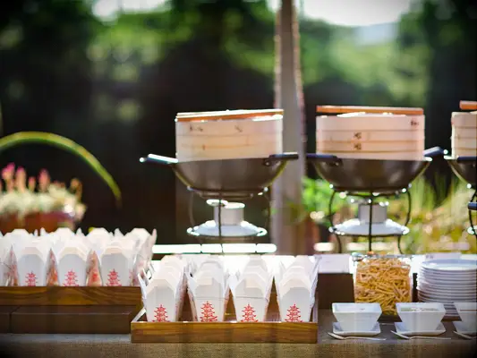 Dim sum bar at wedding