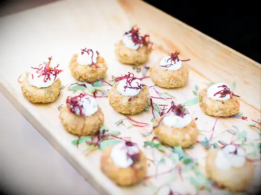 Crab cakes wedding appetizers