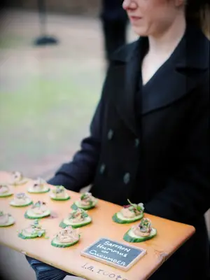 Hummus bites wedding appetizers