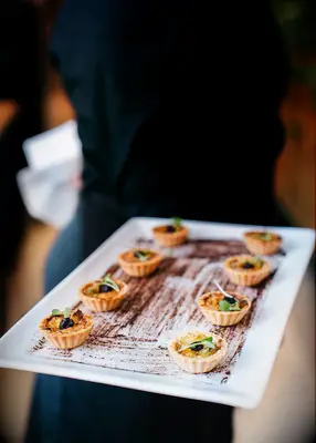 Petite tarts wedding appetizer