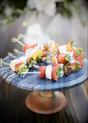 Caprese skewers wedding appetizers