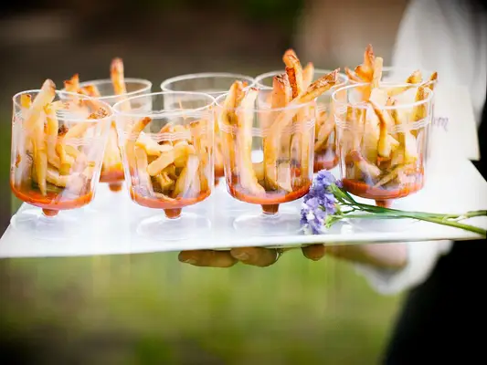 French fry cups wedding appetizer