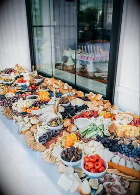 Charcuterie grazing table wedding appetizer