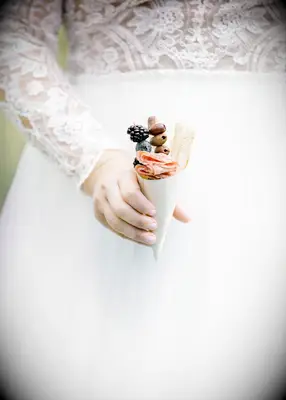 Charcuterie cone wedding appetizer