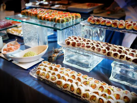 Sushi bar at wedding
