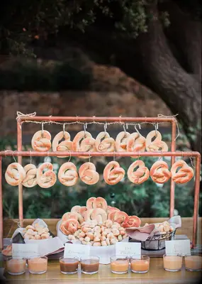 Pretzel bar at wedding