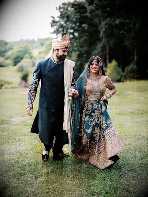 Indian couple at wedding