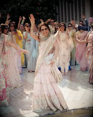 Wedding guests at Indian wedding