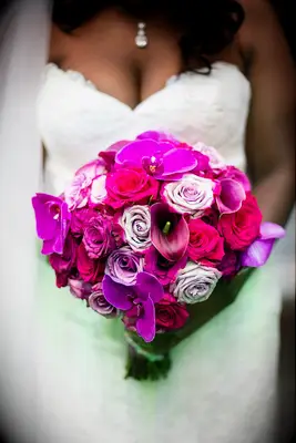 Fuchsia Calla Lily Wedding Bouquet