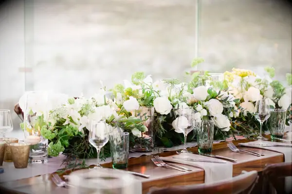 Ivory Rose and Green Queen Anne