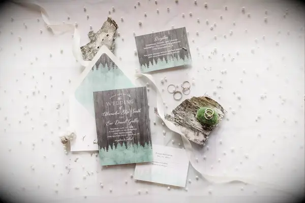 Woodland-Themed Wedding Invitation Suite