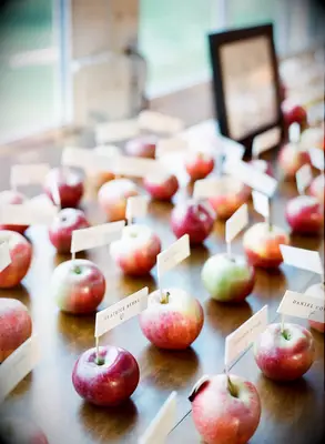 Apple Escort Cards for Fall Reception