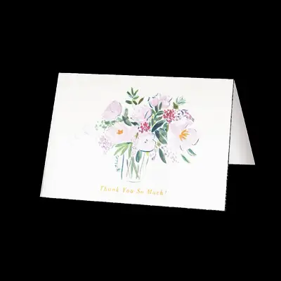 Peony vase bridesmaid thank you card