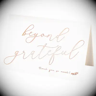 Rose Gold Bridesmaid Thank-You Card