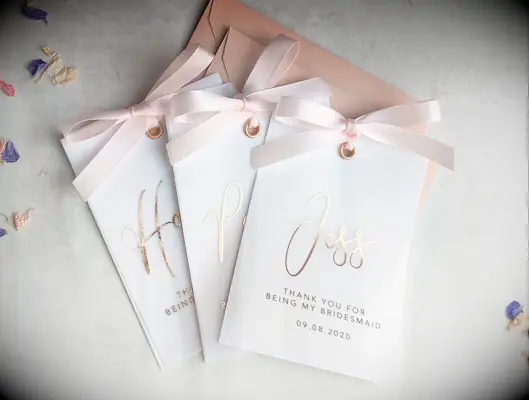 Mini Vellum Bridesmaid Thank-You Card